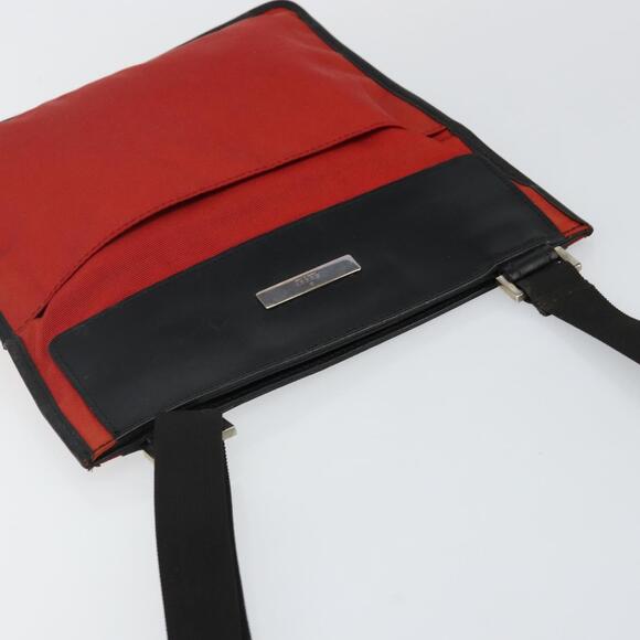 GUCCI Shoulder Bag Nylon Red Silver 019 019 - Picture 6 of 12